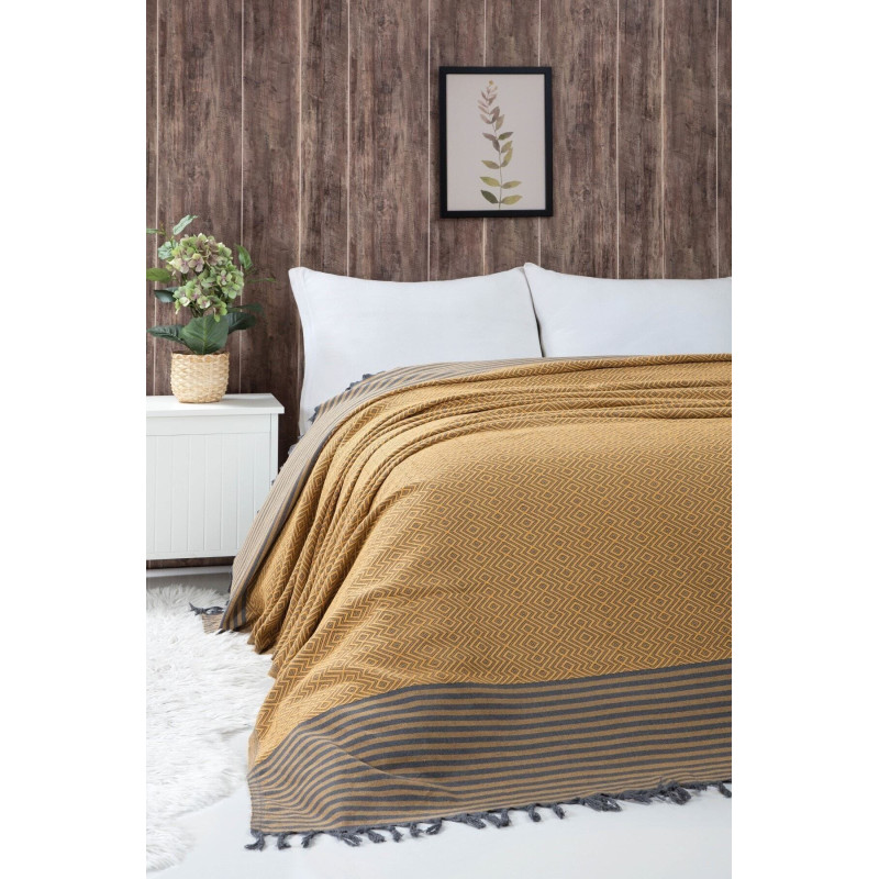 Плед Diva Dreams Горчичный 205*200
