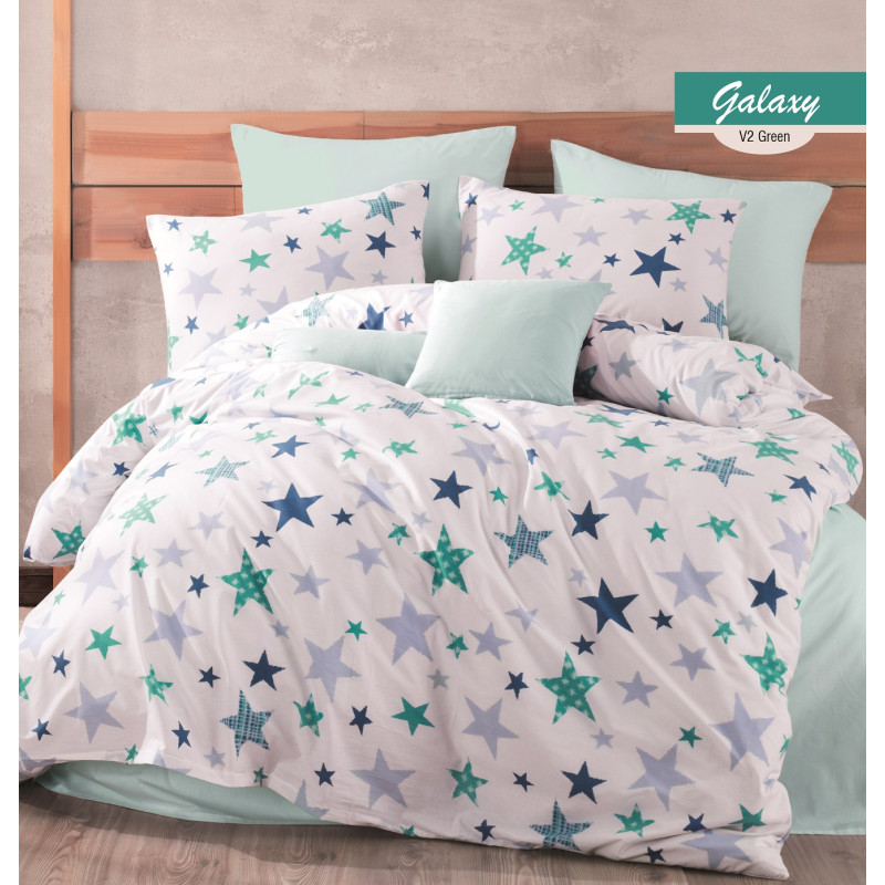 Комплект постельного белья Majoli Galaxy v2 Green 200x220