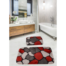 Набор ковриков для ванной комнаты Diva Stone Red 60*100+50*60
