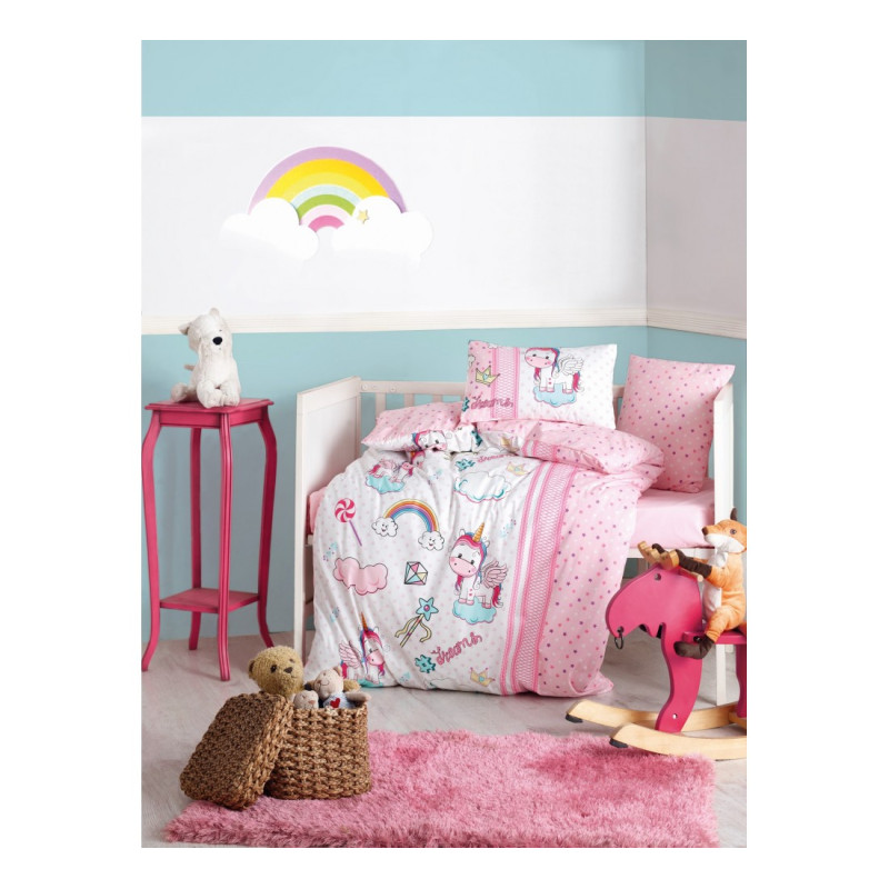 Комплект постельного белья Cotton box Unicorn Pembe