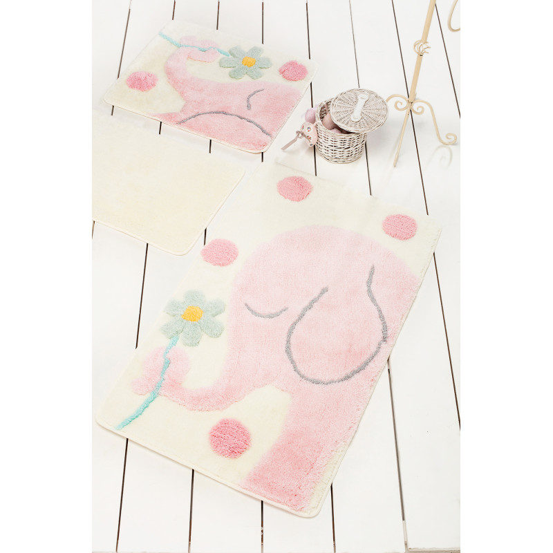 Ванный коврик Chilai Home Buyuk Fil Pink
