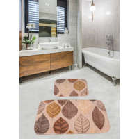 Набор ковриков для ванной комнаты Diva Yaprak Brown 60*100+50*60

