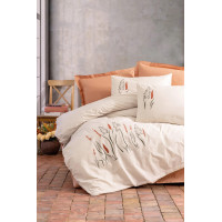 Комплект постільної білизни Cotton Box  ранфорс з вишивкою Maia Karamel