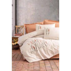Комплект постільної білизни Cotton Box  ранфорс з вишивкою Maia Karamel