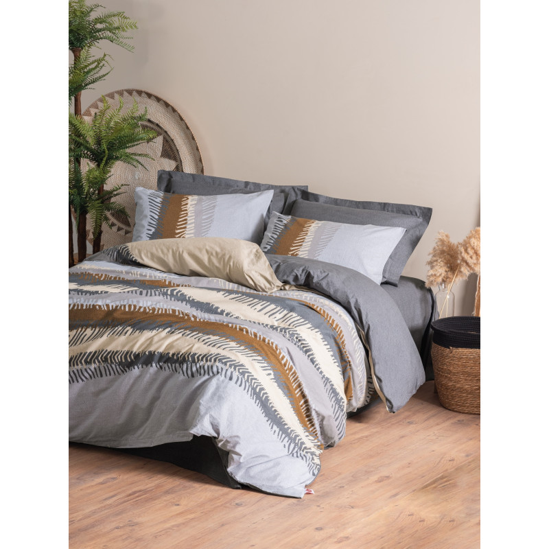 Комплект постельного белья Cotton Box Toprak Asel Антрацит 200x220
