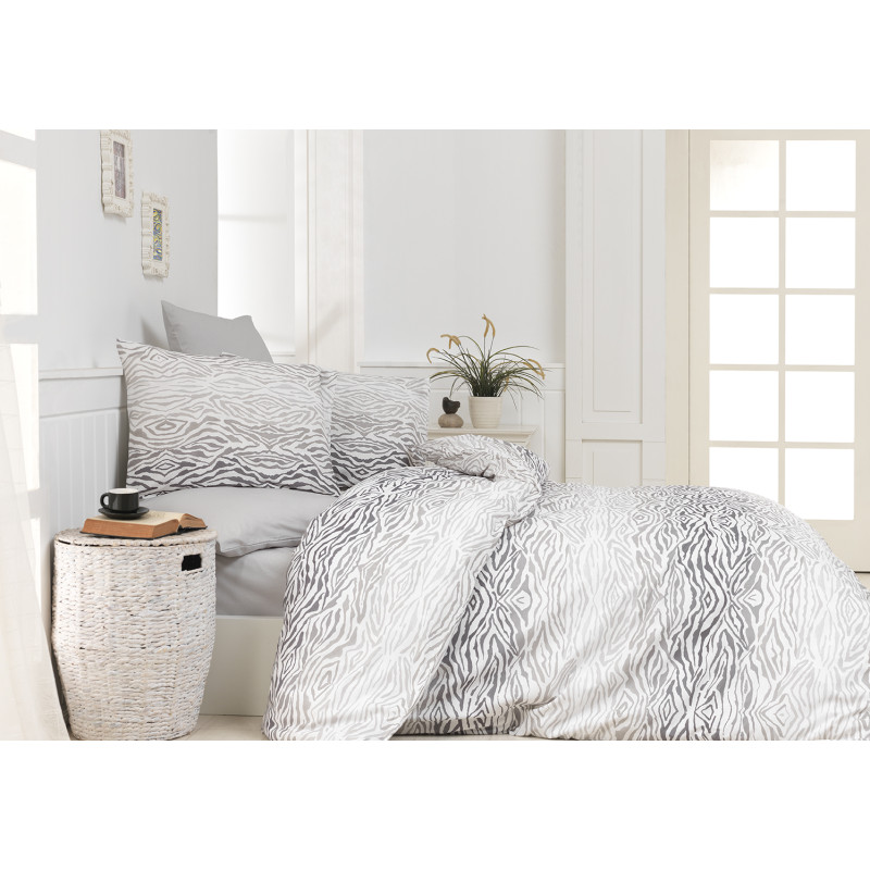 Комплект постельного белья Majoli Gravur v4 Kahve  200x220