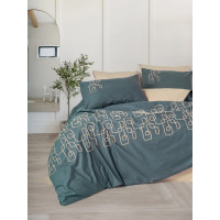 Комплект постельного белья Cotton Box ранфорс с вышивкой Keria Беж
