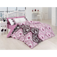 Постельное белье Majoli ранфорс Barok v2 Pembe 200x220
