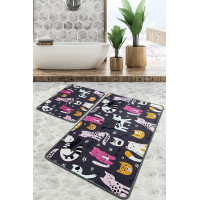 Набор ковриков для ванной Chilai Home PARK CAT BANYO HALISI DJT 60x100+50x60
