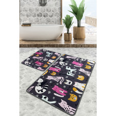 Набор ковриков для ванной Chilai Home PARK CAT BANYO HALISI DJT 60x100+50x60
