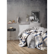 Постельный комплект + плед Cotton Box Denim Gri 200x220
