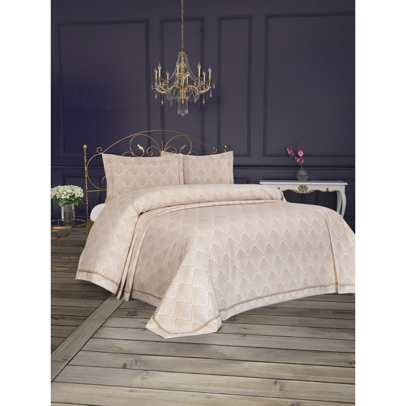 Покрывало Tropik Home Pandora Зигзаг Бежевый 2377-4 240x260
