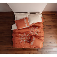 Комплект постільної білизни Cotton Box з вишивкою Tiva Bej  200x220