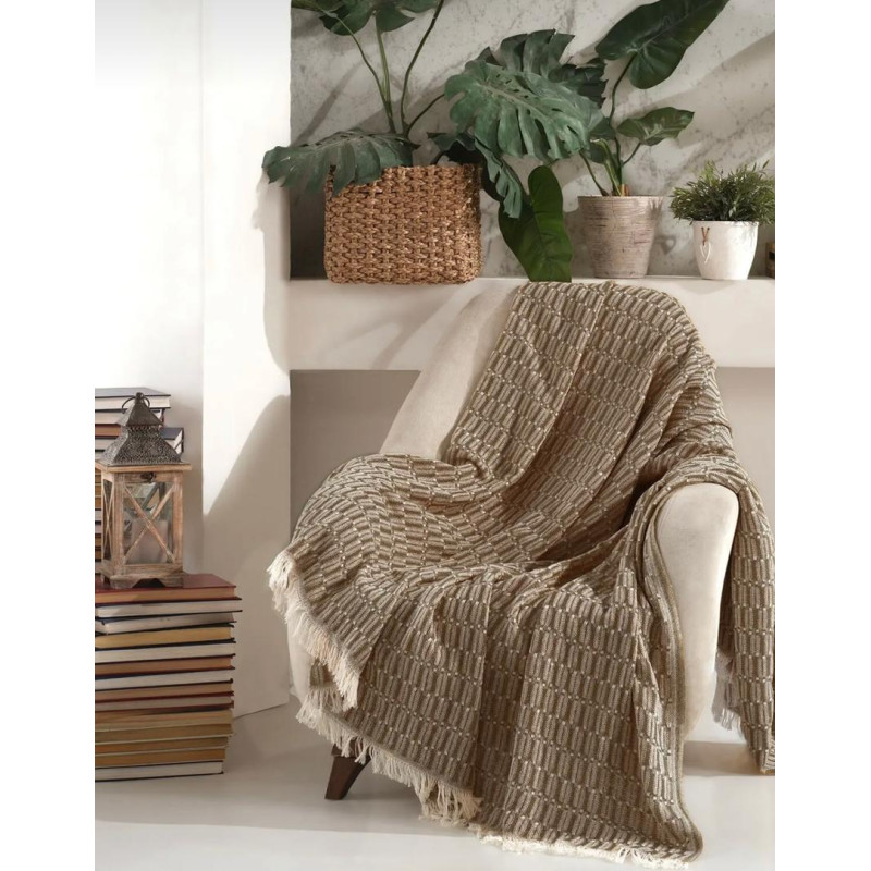 Плед Diva Narin Brown 170x200
