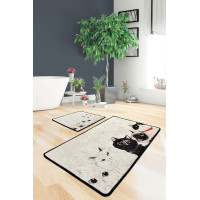 Набор ковриков для ванной Chilai Home Angry Cats Djt 60x100+50x60
