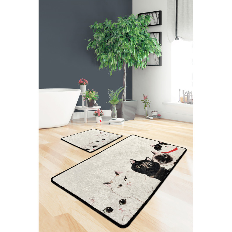 Набор ковриков для ванной Chilai Home Angry Cats Djt 60x100+50x60
