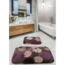Набор ковриков для ванной комнаты Diva Damla Perple 60*100+50*60
