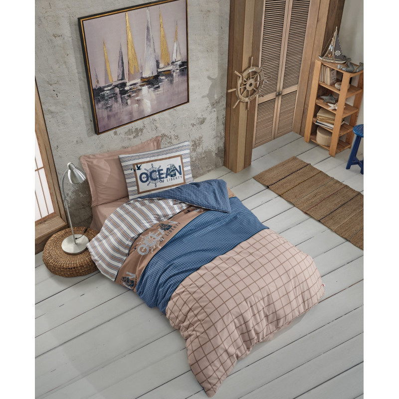 Комплект постельного белья Cotton Box Ocean Лазурный 160x220
