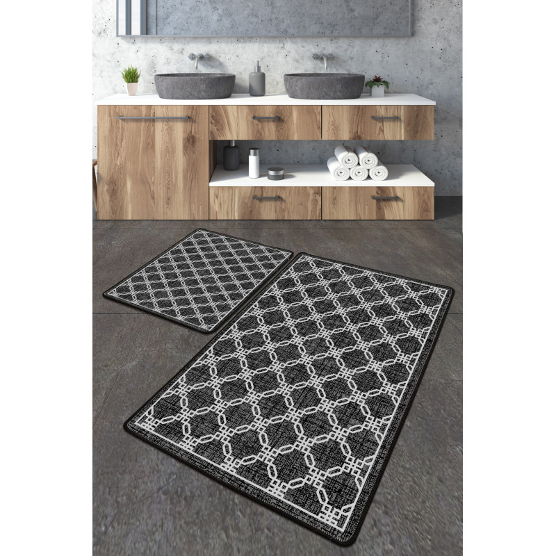 Набор ковриков для ванной Chilai Home CHAIN BANYO HALISI DJT 60x100+50x60
