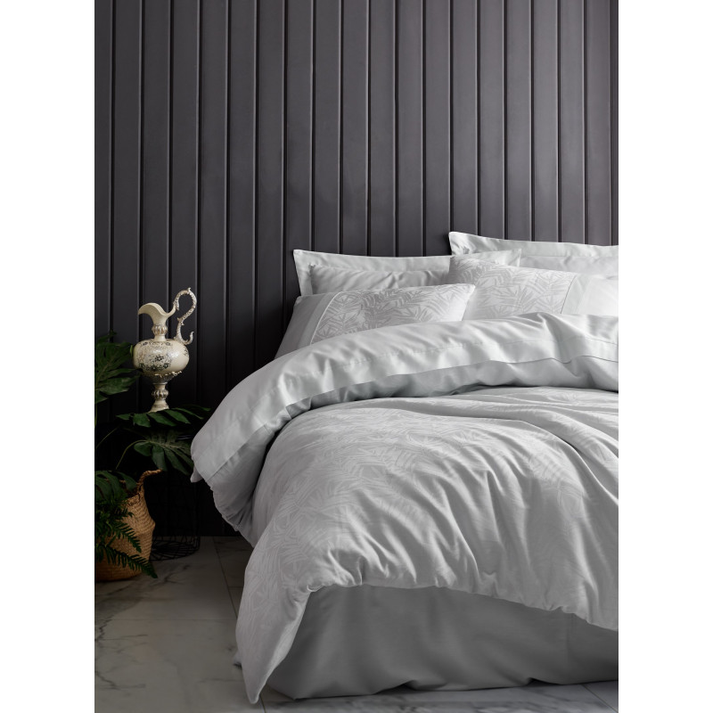 Комплект постельного белья Cotton Box Jakarli Leaf Buz Mavi 200x220
