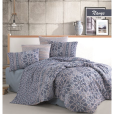 Комплект постельного белья Majoli Navys v1 Blue 200x220
