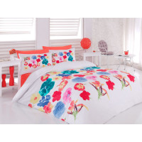 Постельное белье Majoli ранфорс Fancy v2 Pembe 200x220
