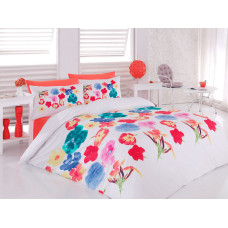 Постельное белье Majoli ранфорс Fancy v2 Pembe 200x220
