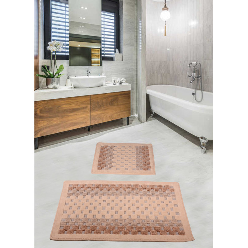 Набор ковриков для ванной комнаты Diva Kareli Red 60*100+50*60
