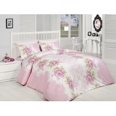 Постельное белье Majoli ранфорс Melis v1 Розовое 200x220
