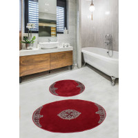 Набор ковриков для ванной комнаты с гипюром Diva  Nice Silver 60*100+50*60