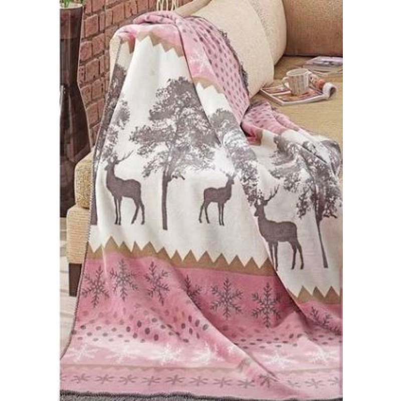 Плед Diva Geyik Pink 150x220
