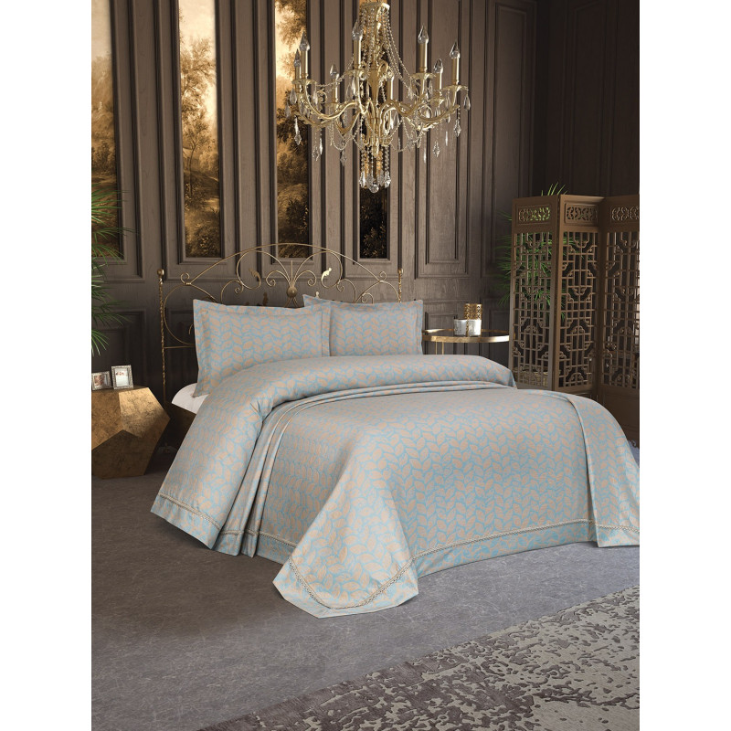 Покрывало Tropik Home Pandora Leaves Turkuaz 1271-9 240x260
