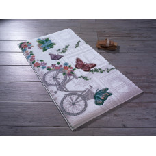 Ванный коврик Confetti Flower basket белый 80*140
