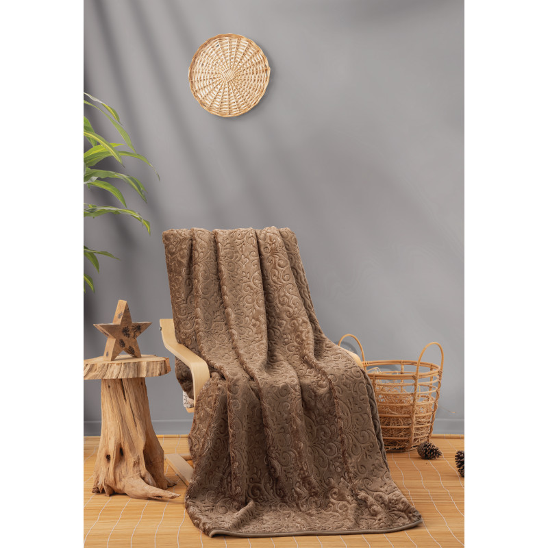 Плед Cotton box Emboss Капучино 220x240
