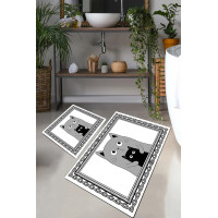 Набір килимків для ванної кімнати Chilai Home Mom cat     60*100+50*60