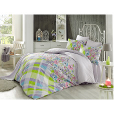 Постельное белье Majoli Flory v1 Лила 200x220
