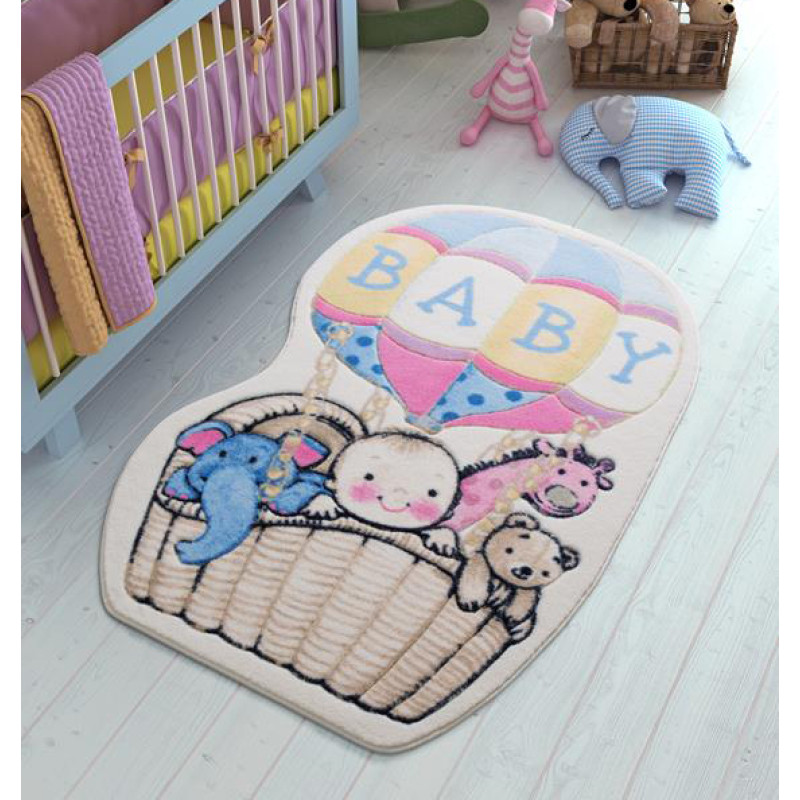 Коврик в детскую комнату Конфетти Воздушные шары Синий
