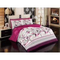 Постельное белье Majoli ранфорс Peace v2 Фуксия 200x220

