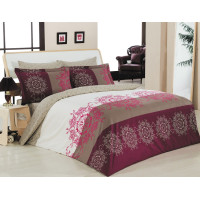 Постельное белье Majoli ранфорс Валентина v2 Бордо 200x220

