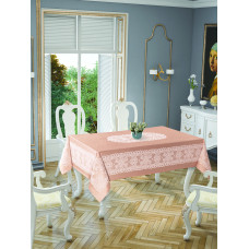 Скатерть Tropik home Priencly Cappucino 5698-3  —  This doesn't require translation as it appears to be a product name already using mostly international terms.  The Ukrainian and Russian versions would be identical.
