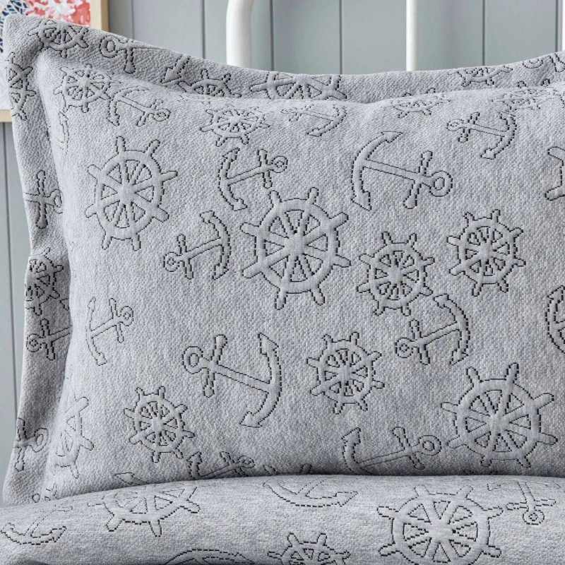 Покривало з наволочками Nautica Home - Doris a.gri світло-сірий 230*240