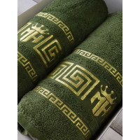 Moz versace yesil 2в1подарунковий набір рушників. (12483)