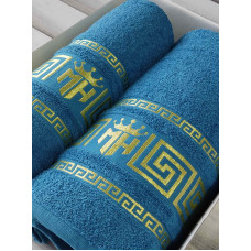 Moz versace blue 2в1подарунковий набір рушників. (63464)