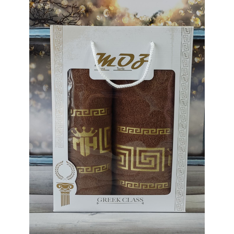 Moz versace bej 2в1подарунковий набір рушників. (80006)