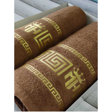 Moz versace bej 2в1подарунковий набір рушників. (80006)