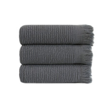 Набір рушників Lotus Home - Rius antrasit антрацит 30*50 (3 од.)