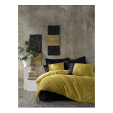 Bed Linen Cotton Box Plain Hardal Siyah 200x220