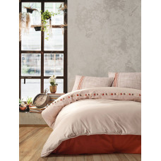 Bed Linen Set Cotton Box Candy Merri Bej 200x220