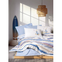 Bed linen set Cotton Box Maritime Moreno Mavi