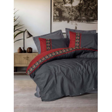 Cotton Box Folk Art Lienzo Antrazit Bed Linen Set